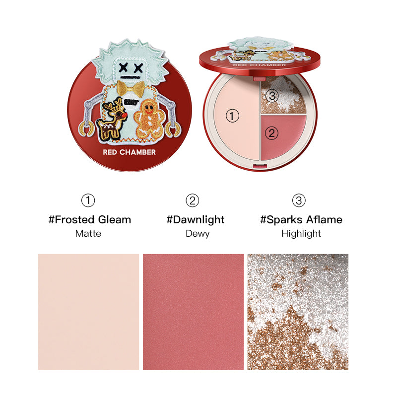 HARUKI TRI-COLOR MULTI-PURPOSE HIGHLIGHTER – RED CHAMBER